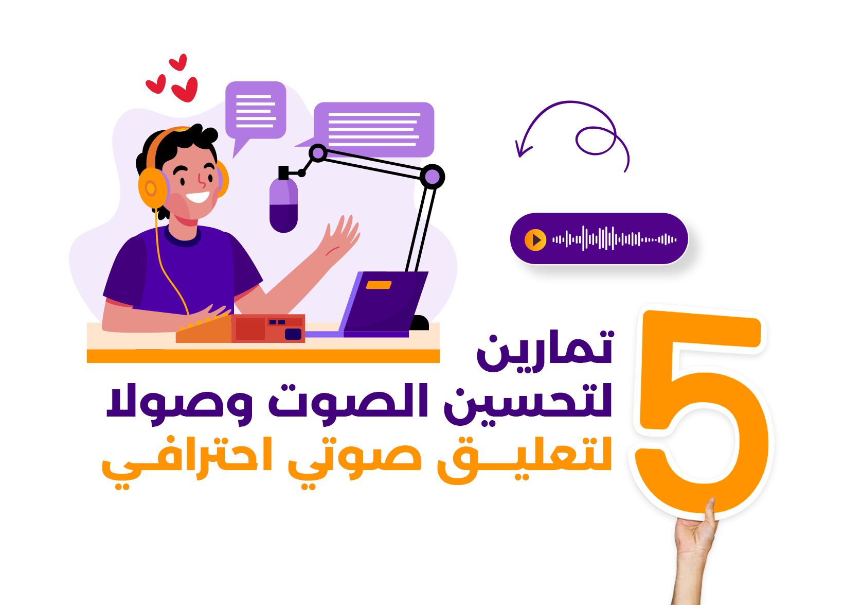 5 تمارين لتحسين الصوت وصولا لتعليق صوتي احترافي